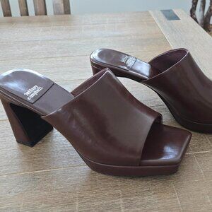 Jeffrey Campbell Caviar Platform Slide Sandal, brown, size 8.5